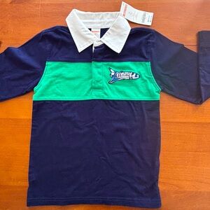 NWT Gymboree longsleeve polo w shuttle embroidered in kids 5t (tag says age 4-5)